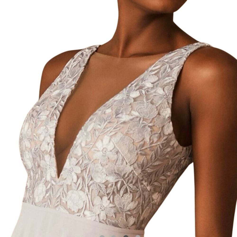 JENNY YOO x Anthropologie BHLDN Kinsley Dress Whisper Blue Gown Formal - 12 NWT - Picture 2 of 6